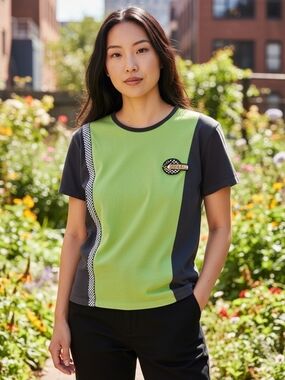 Harley-Davidson Green Crewneck Tee with Eagle Logo Patch